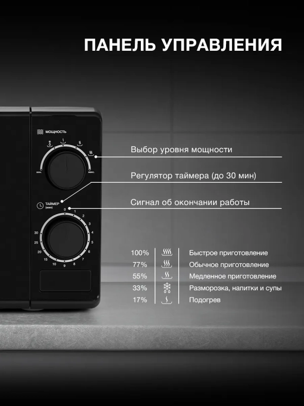 Микроволновая печь HYM-M2096 черный