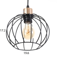 Люстра "Контур" 3х60Вт Е27 Чёрный 70х20х22(90)см Люстра "Контур" 3х60Вт Е27 Чёрный 70х20х22(90)см