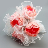 Флористический материал для букетов, белый, 28см*4м