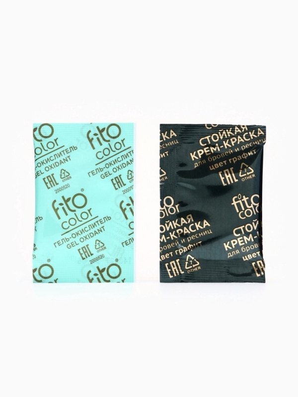 Стойкая крем-краска для бровей и ресниц Fito color, цвет графит (на 2 применения), 2х2 мл