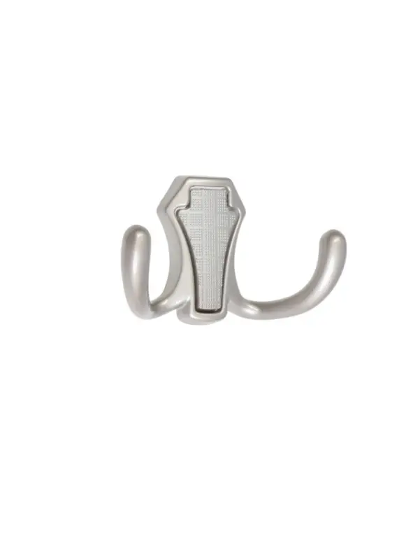 Крючок мебельный CAPPIO HIDDEN, двухрожковый, цвет хром, 2 шт.