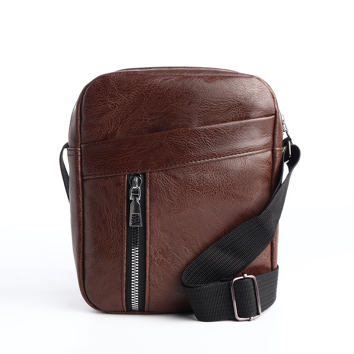 Сумка мужская на молнии, цвет коричневый Сумка мужская на молнии, цвет коричневый
