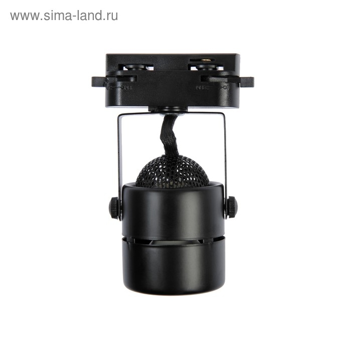 Трековый светильник Luazon Lighting под лампу Gu10, круглый, корпус черный
