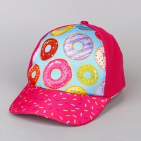 Кепка детская для девочки «Пончики», р-р. 52-54 см, 5-7 лет Кепка детская для девочки «Пончики», р-р. 52-54 см, 5-7 лет