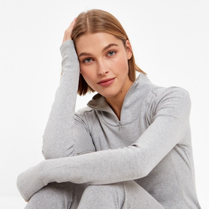 Термобельё женское (лонгслив, лосины) MINAKU цвет серый меланж, размер 52 Термобельё женское (лонгслив, лосины) MINAKU цвет серый меланж, размер 52