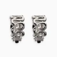 Клипсы "Винтаж" змейка, цвет серебро