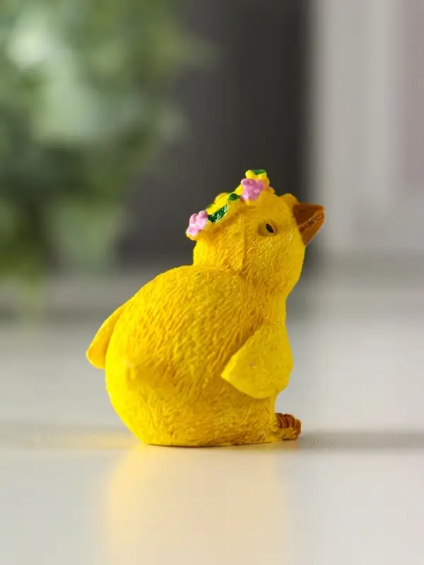 Сувенир полистоун "Цыплёнок в веночке/с гнездом" МИКС 4х3х4 см