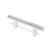 Ручка-рейлинг ТУНДРА HARLOW, пластик, d=12 мм, м/о 64 мм, цвет матовый хром, 4 шт