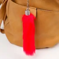 Пушистик на кольце "Цветной хвостик" МИКС 12 см