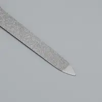 Пилка металлическая для ногтей, 12 см, чёрная, цвет серебристый