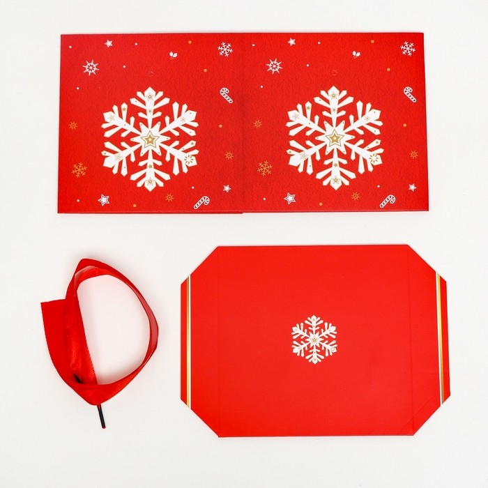 Новый год. Коробка Самосборная &laquo;Снежинка&raquo; 15 х 15 х 15 см