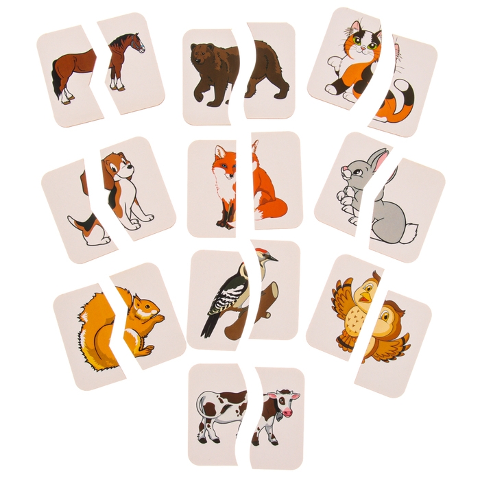Картинки-половинки &laquo;Животные&raquo;