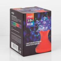 Световой прибор &laquo;Цветок&raquo; 12.5 см, свечение RGB, 220 В, красный