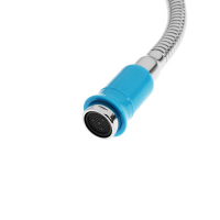 Смеситель для кухни Accoona A4882M, двухрычажный, с гибким изливом, синий/хром Смеситель для кухни Accoona A4882M, двухрычажный, с гибким изливом, синий/хром