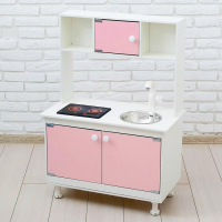 Игровая мебель &laquo;Кухонный гарнитур&raquo;, световые и звуковые эффекты, цвет розовый, интерактивная панель