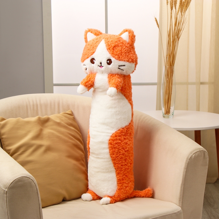 Мягкая игрушка «Кот-батон», 80 см, цвет оранжевый Мягкая игрушка «Кот-батон», 80 см, цвет оранжевый