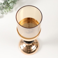 Подсвечник металл на 1 свечу d=10 см "Жаклин" 11х11х31,5 см