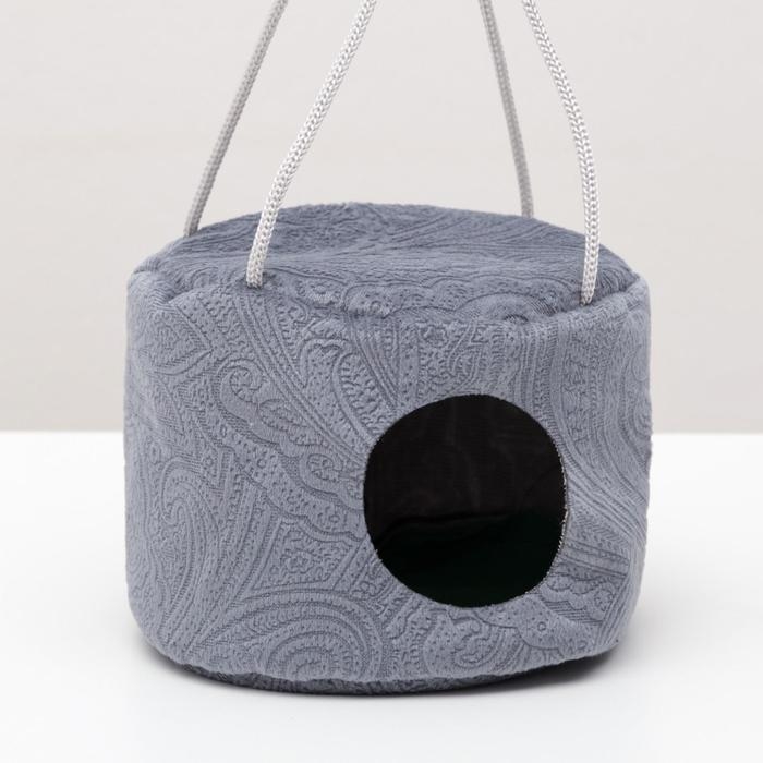 Подвесной дом для грызунов круглый, мебельная ткань, флис, 15 х 10 см, микс цветов Подвесной дом для грызунов круглый, мебельная ткань, флис, 15 х 10 см, микс цветов