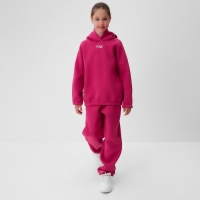 Костюм детский (худи, брюки) MINAKU: Basic Line KIDS, oversize, цвет фуксия, рост 116