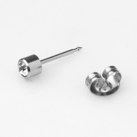 Пистолет одноразовый для пирсинга, серьга в комплекте &laquo;Классика&raquo;, цвет белый в серебре