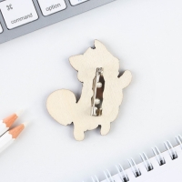 Значок деревянный &laquo;Песик&raquo;, 3,4 х 3,5 см