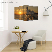 Картина модульная на подрамнике "Ласточкино гнездо" 125х80см  (80х25, 2-71х25; 2-63х25)