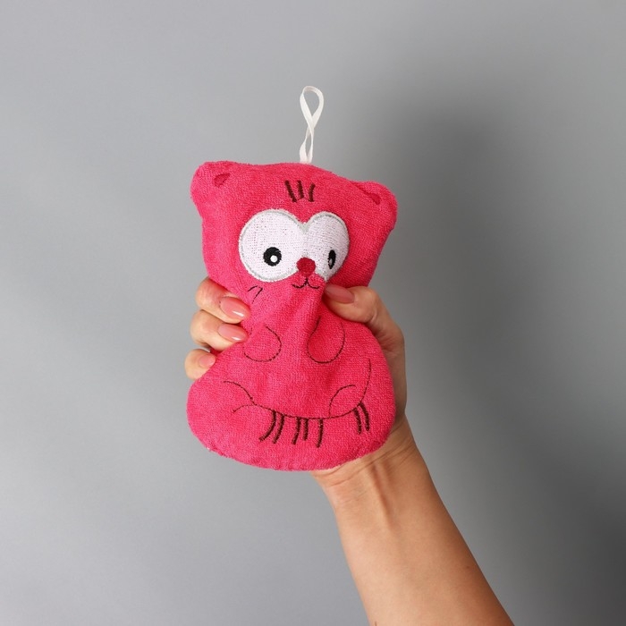 Мочалка для тела детская Доляна &laquo;Котики&raquo;, цвет МИКС