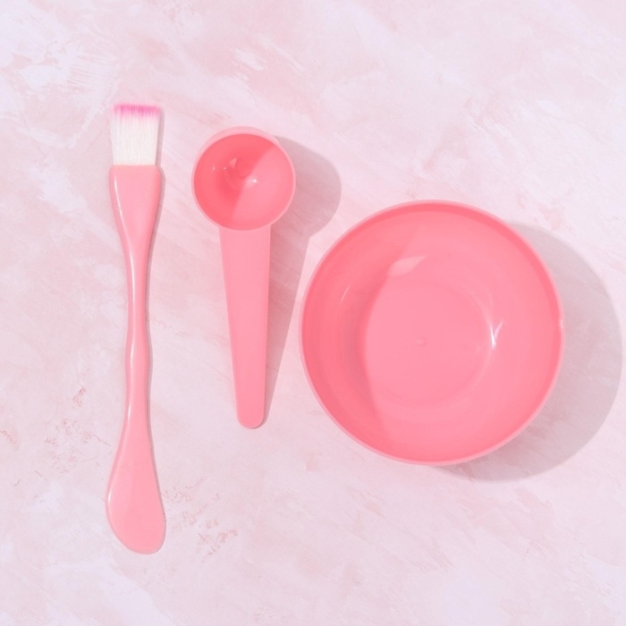 Набор косметический для масок, 3 предмета, цвет МИКС Набор косметический для масок, 3 предмета, цвет МИКС