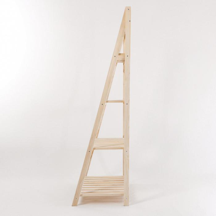 Стеллаж деревянный усиленный "Горка", 4 полки, 146х88х42 см