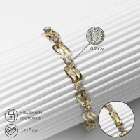 Браслет со стразами &laquo;Мерцание&raquo; волна, цвет МИКС, L=17 см