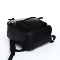 Рюкзак молодёжный на молнии, 4 кармана, цвет чёрный Рюкзак молодёжный на молнии, 4 кармана, цвет чёрный