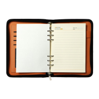 Органайзер на кольцах А5, 96 листов в линейку, на молнии с 3-х сторон, кожзам, с калькулятором, МИКС