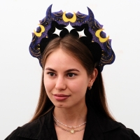 Кокошник карнавальный &laquo;Тёмный&raquo;, фетр