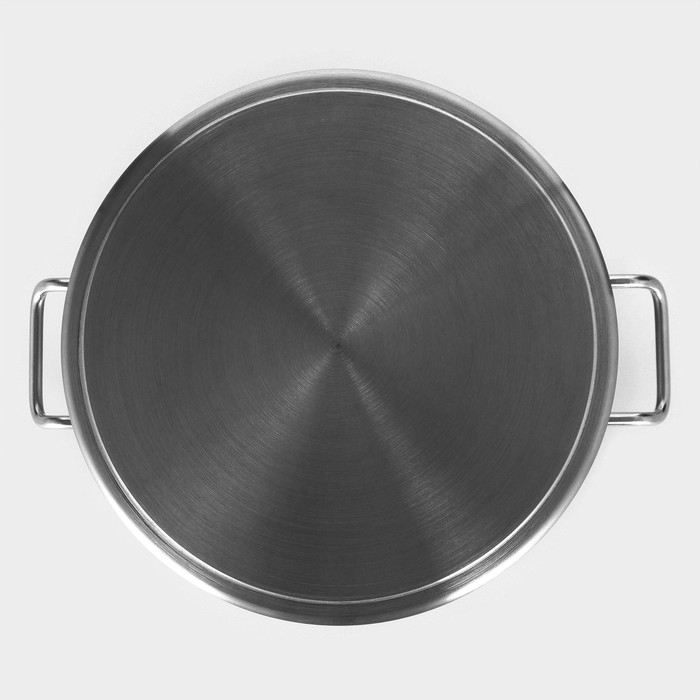 Кастрюля из нержавеющей стали Hanna Kn&ouml;vell, 25 л, d=36 см, h=24 см, толщина 0,8мм, дно ТРС, толщина дна 4,4 мм, 201 сталь, металлическая крышка, индукция