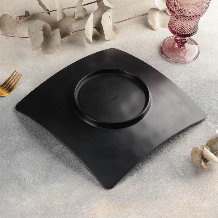 Блюдо &laquo;Чёрный Восток&raquo;, 25&times;25&times;5 см, цвет чёрный