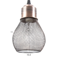 Светильник "Лампа" 1х60Вт Е27 черный/медь 12х12х18см Светильник "Лампа" 1х60Вт Е27 черный/медь 12х12х18см