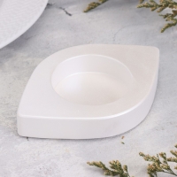 Подсвечник "Глаз. Мрамор" из гипса, 14,5х9,5х2см,белый перламутр Подсвечник "Глаз. Мрамор" из гипса, 14,5х9,5х2см,белый перламутр