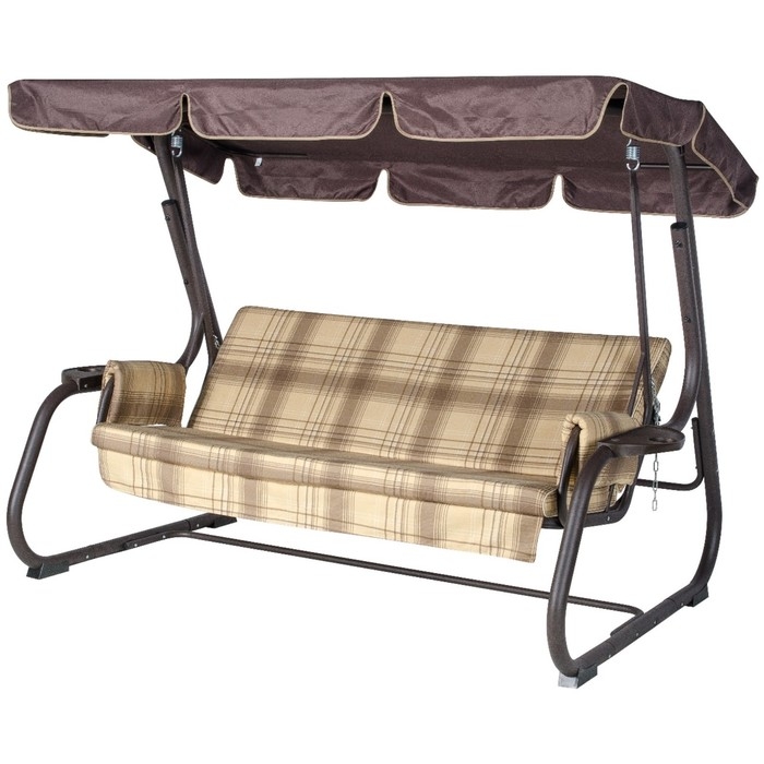 Качели садовые Качели садовые "Ибица", цвет шоколад. 226 х 136 х 165 см, макс нагрузка 350 кг