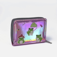 Кошелёк с голографическим эффектом &laquo;Лягушки&raquo;, 12.5х9х2 см