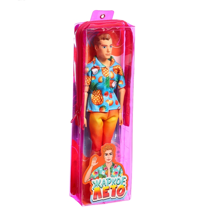 Кукла-кен в пенале &laquo;Жаркое лето&raquo;, рубашка и шорты
