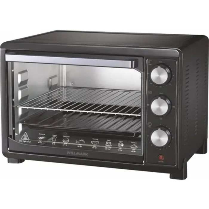 Мини-печь WILLMARK WO-392B, 1500 Вт, 30 л, таймер, до 230&deg;С, чёрная