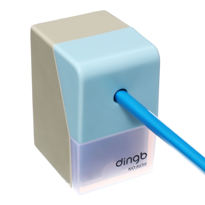 Точилка механическая с контейнером Классика Голубой/Хаки