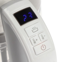 Чайник электрический DEERMA DEM-SH50W, стекло, 1.7 л, 2200 Вт, регулировка t&deg;, серебристый