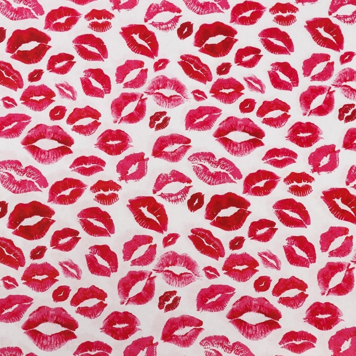 Набор бумаги упаковочной крафт "Поцелуи", 2 листа 50 &times; 70 см