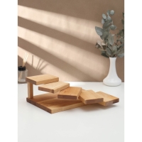 Доска для подачи с подиумами, этажерка 28&times;19.5&times;11см, берёза