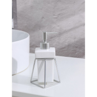 Дозатор для жидкого мыла на подставке SAVANNA &laquo;Геометрика&raquo;, 250 мл, цвет белый