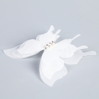 Декор для творчества &laquo;Бабочка&raquo;, трёхслойный, набор 12 шт., размер 1 шт. &mdash; 5 &times; 4,5 см, цвет белый