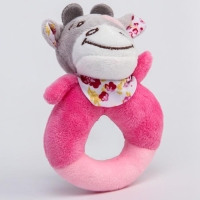 Погремушка мягкая на кольце &laquo;Коровка - пищалка&raquo;, Крошка Я