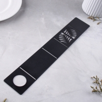 Подсвечник большой "Пальмовый лист" 7х7х11,5 см, чёрный