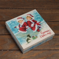 Новый год. Коробка подарочная новогодняя складная, крышка-дно "Счастья в новом году" 20 х 20 х 6 см Новый год. Коробка подарочная новогодняя складная, крышка-дно "Счастья в новом году" 20 х 20 х 6 см